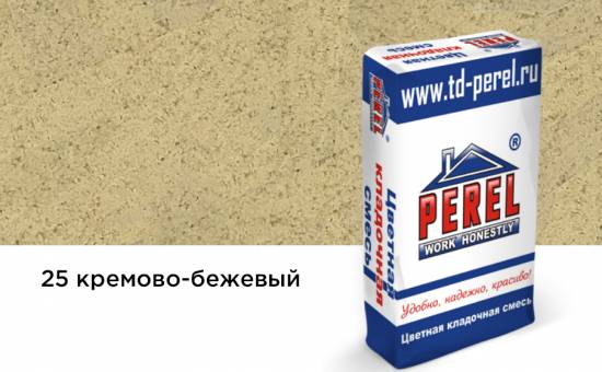 Цветной кладочный раствор PEREL VL 0225 кремово-бежевый, 25 кг