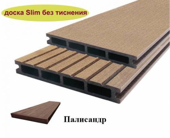 Террасная доска Вечное дерево, SLIM без тиснения палисандр 140*18*3000 мм