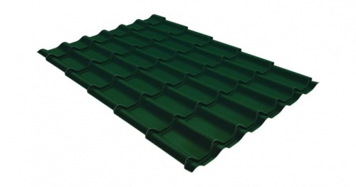 Металлочерепица классик 0,5 Satin RAL 6005 зеленый мо