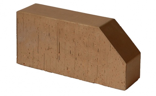 Кирпич фигурный полнотелый Lode Brunis F6 гладкий, 250*120*65 мм